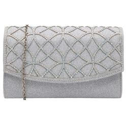 Lotus Occasion Handbags - Silver - ULG067/ LYDIA  LOVE